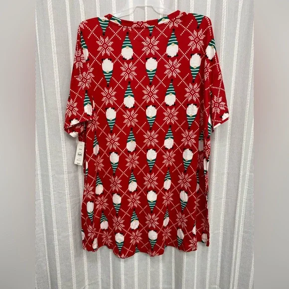 5 Pack Gnome Holiday Christmas Sleep Shirt Gown with pockets- Size 2X / 3X NWT - Picture 10 of 10